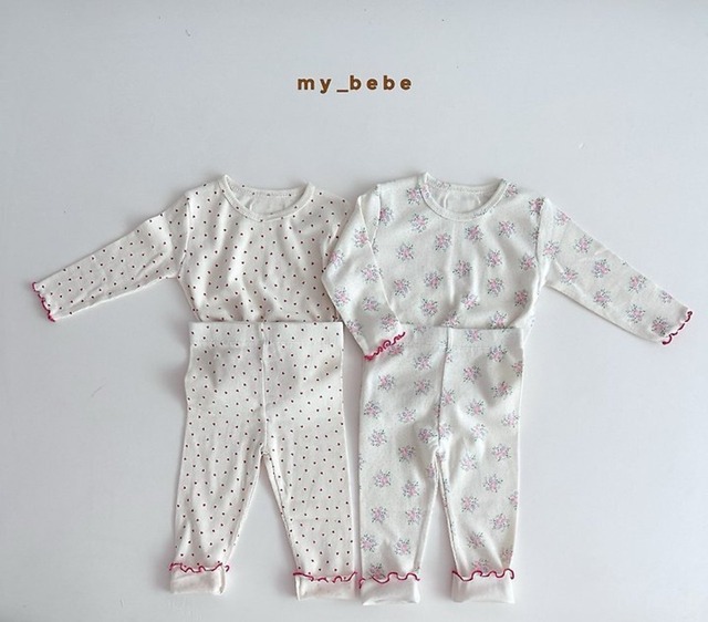 韓国子供服 / Mybebe / ジャンリブルームウェア / セットアップ*XS~XL*
