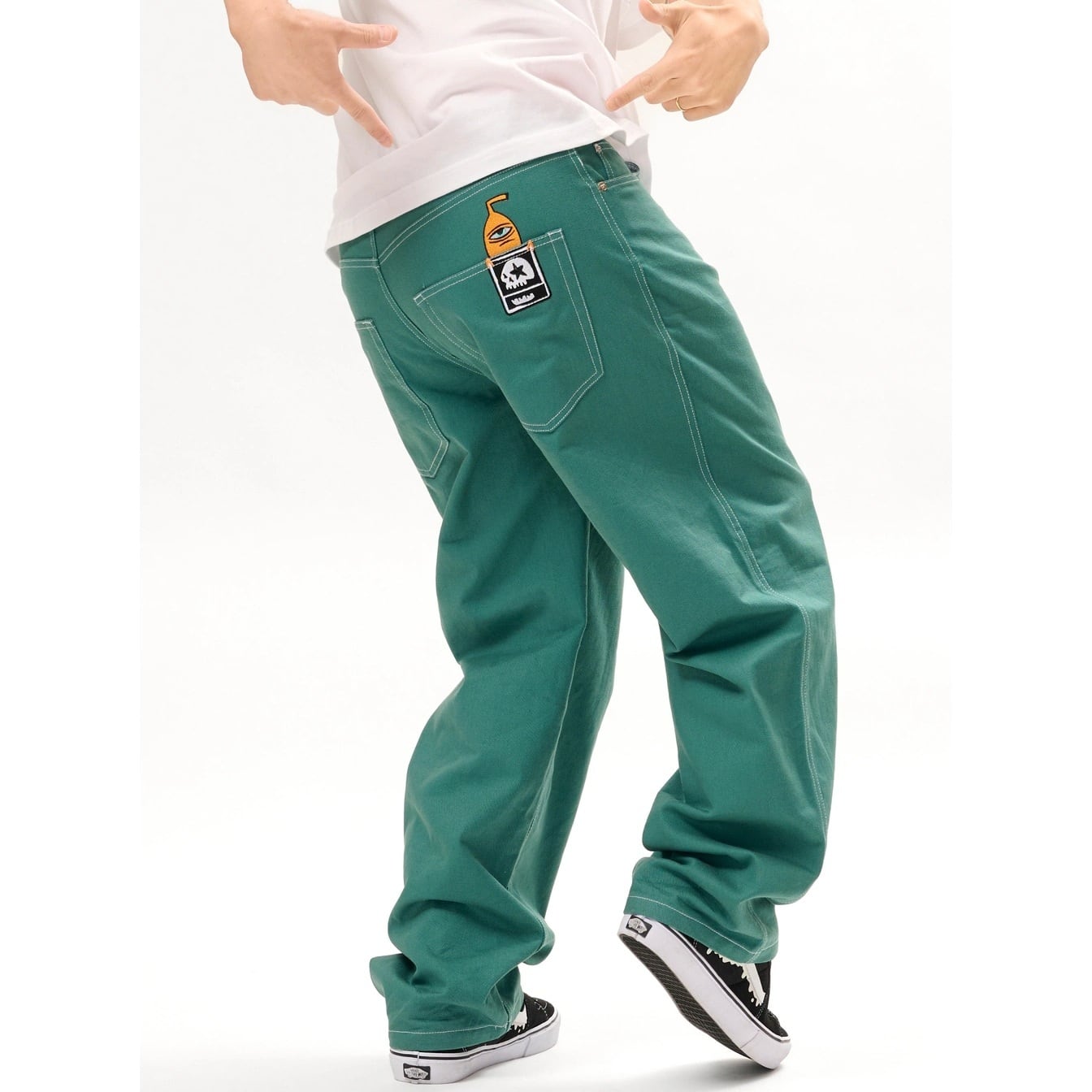 パンツ toy TOY MACHINE x MxMxM 】FIRE STITCH EASY BAGGY PANTS マジカル