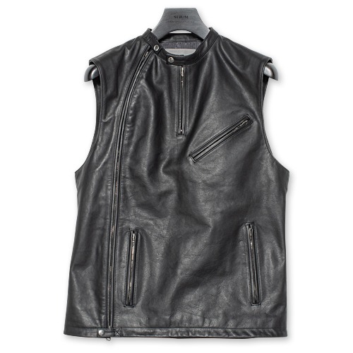 【予約商品】【STRUM　ストラム　RIDERS JACKET　ライダースジャケット】SLANG/フルタンニンジャパンオイルステアベスト【送料無料】【2027年2月頃のお届け予定】