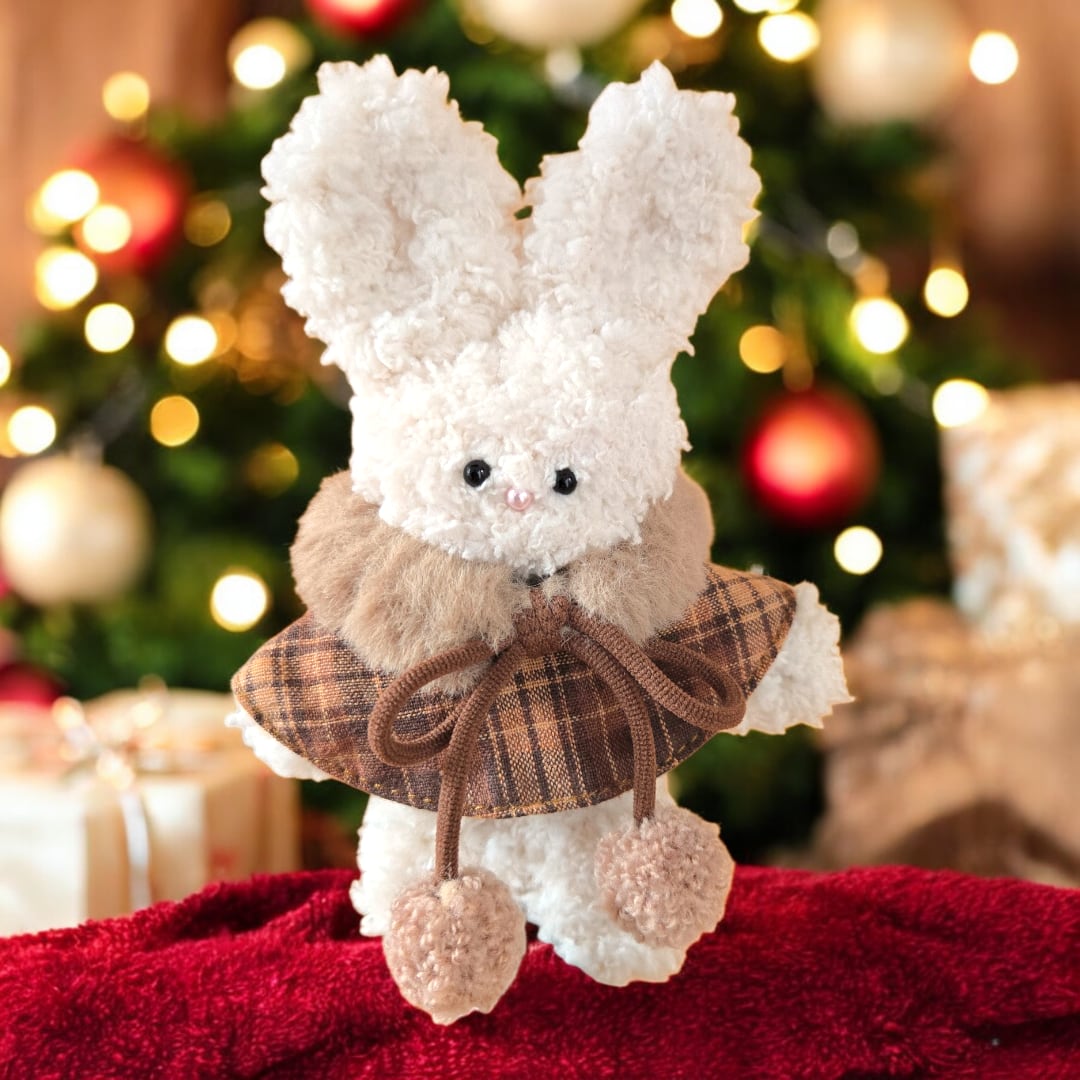 えりまき2個セット(チェック+ふわふわ)