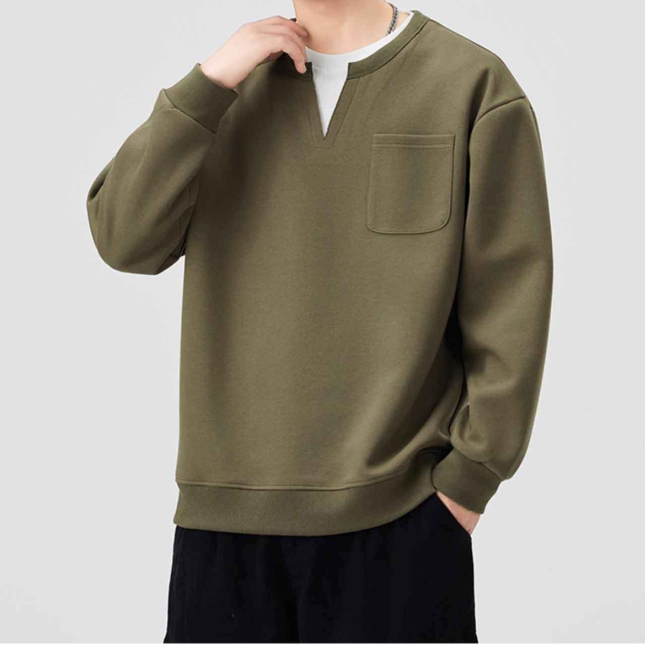 ラウンドネック リブニット af0361