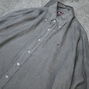 linen button down shirt gray