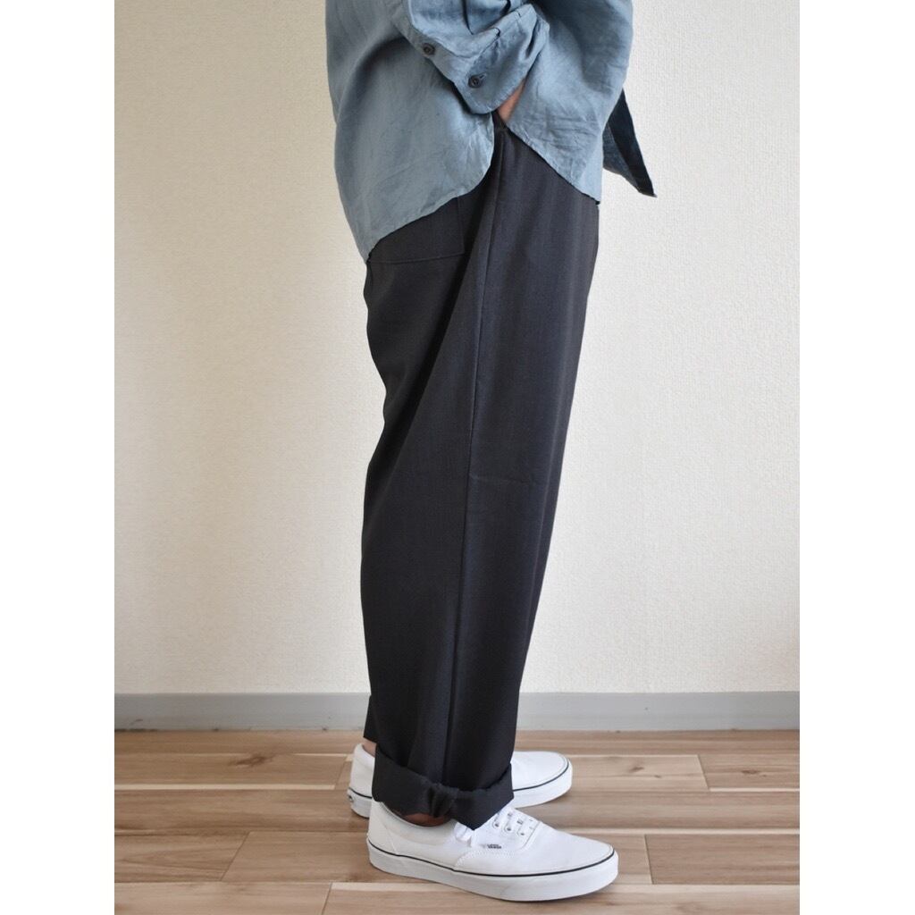 SAGE DE CRET / PE/RA 2WAY GABARDINE ONE-TUCK WIDE PANTS / ギャバ