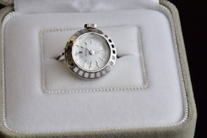 【ビンテージ時計】1971年7月製造　セイコー指輪時計　日本製　当時の定番モデル　シルバーカラー