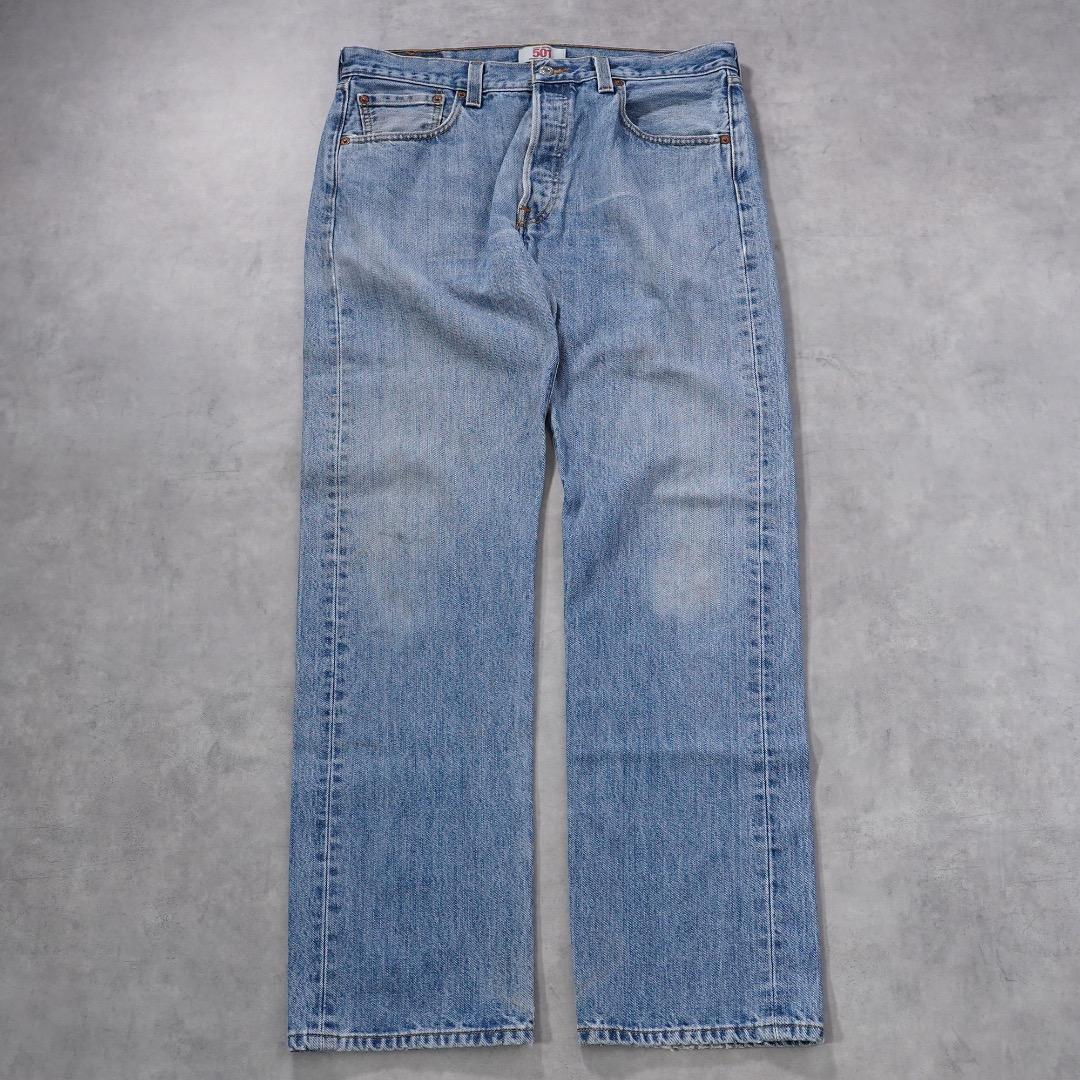 リーバイス501 Levis W34 ブルーデニム 青 00s 古着 17913