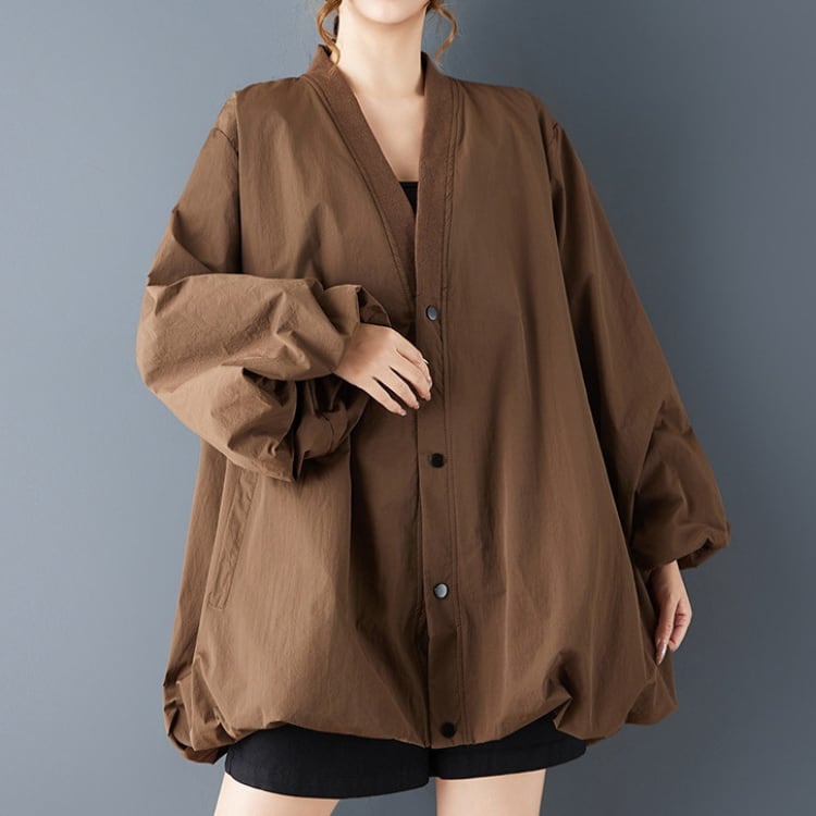 Vネック バルーンブルゾン(2色)11142