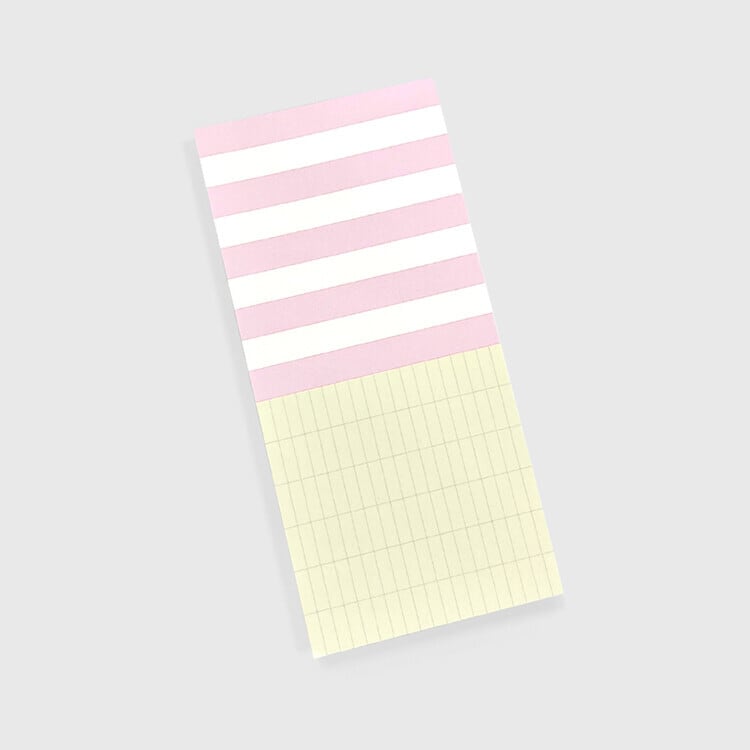 YOYIL STUDIO】メモ帳 pink stripe memopad | 韓国文具・雑貨