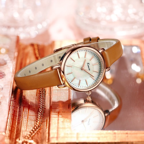 Kimio AF-6551　胡桃色　腕時計　レディース