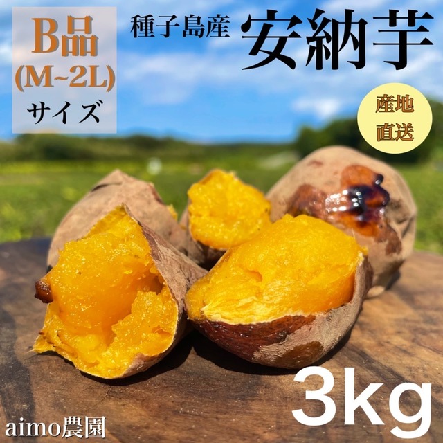 安納芋B品(M〜2L) 3kg(箱別) 画像
