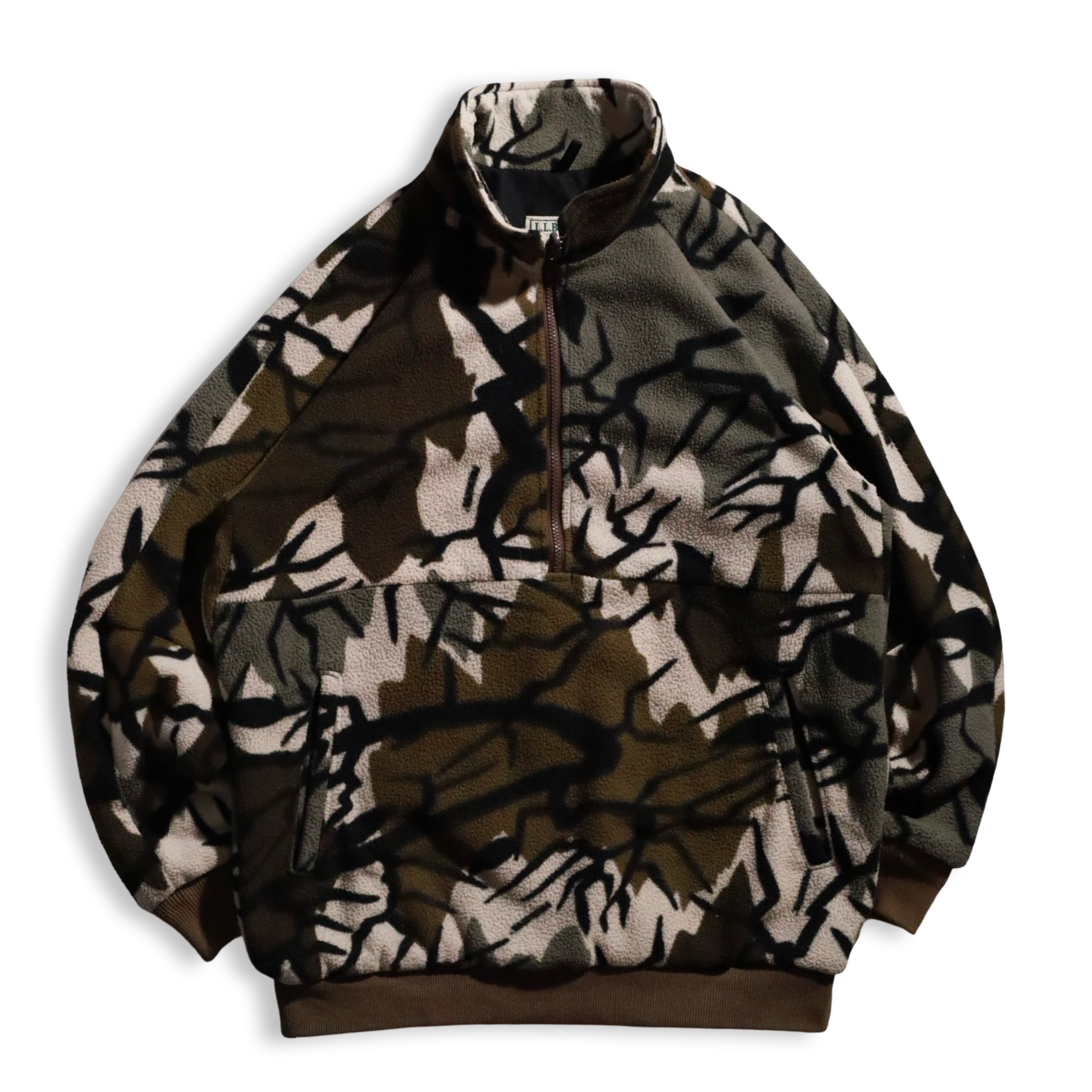 L.L.Bean Predater Camo Reversible Half Zip Fleece