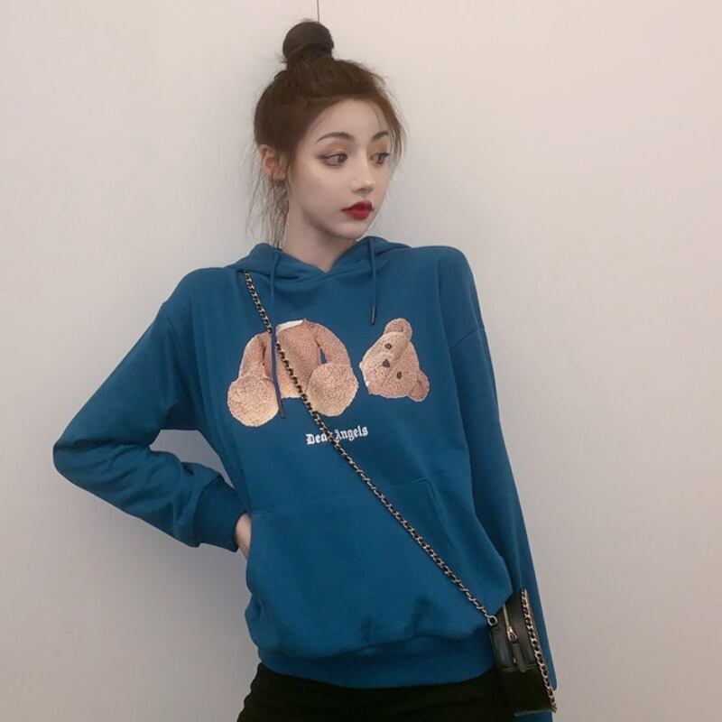 スタイルフードセーター レディーススプリングルーズプリント柄プルオーバー トップス 春物 YY-ファッション69531722384