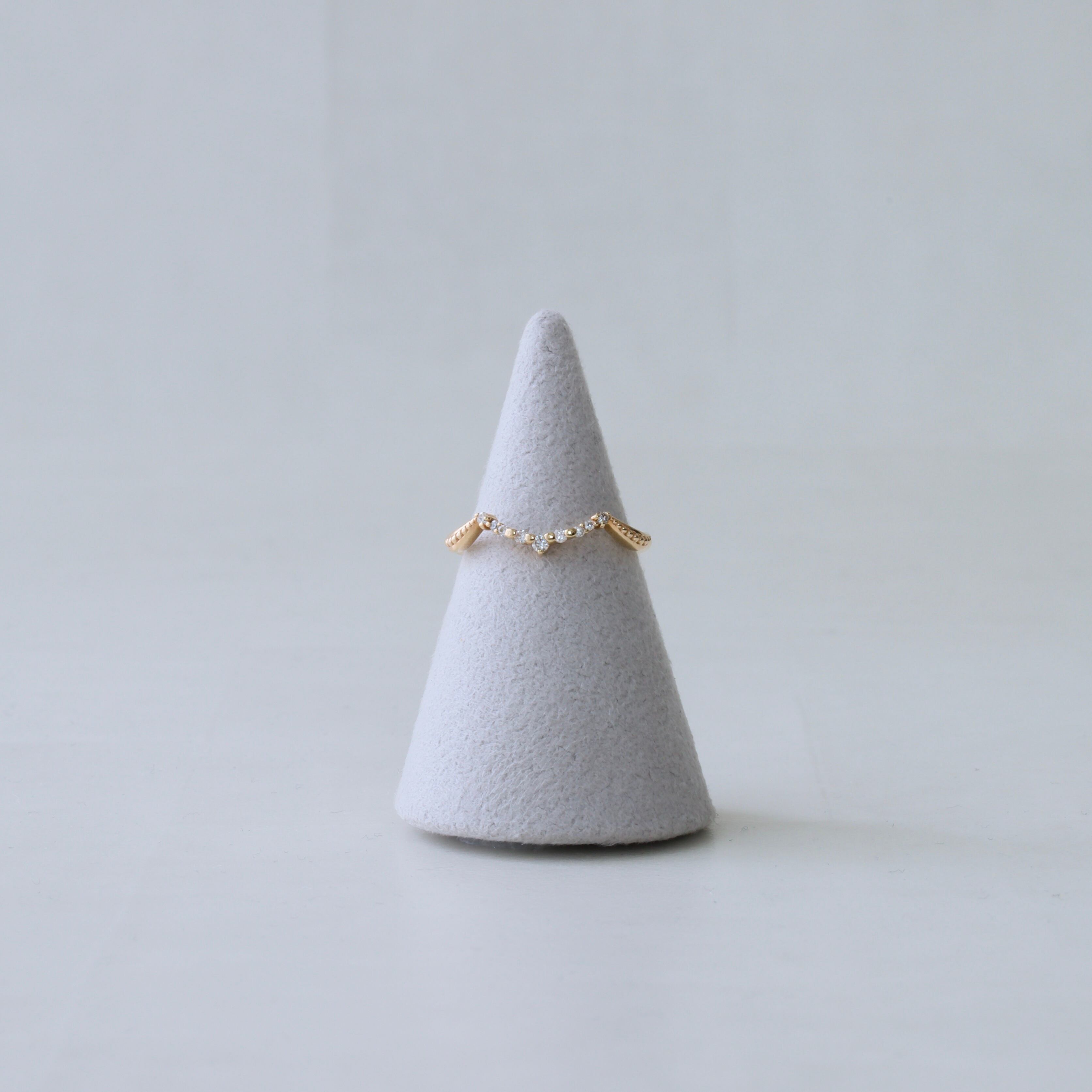【 Lilac Elegance 】 K10 / K18 Drape Ring
