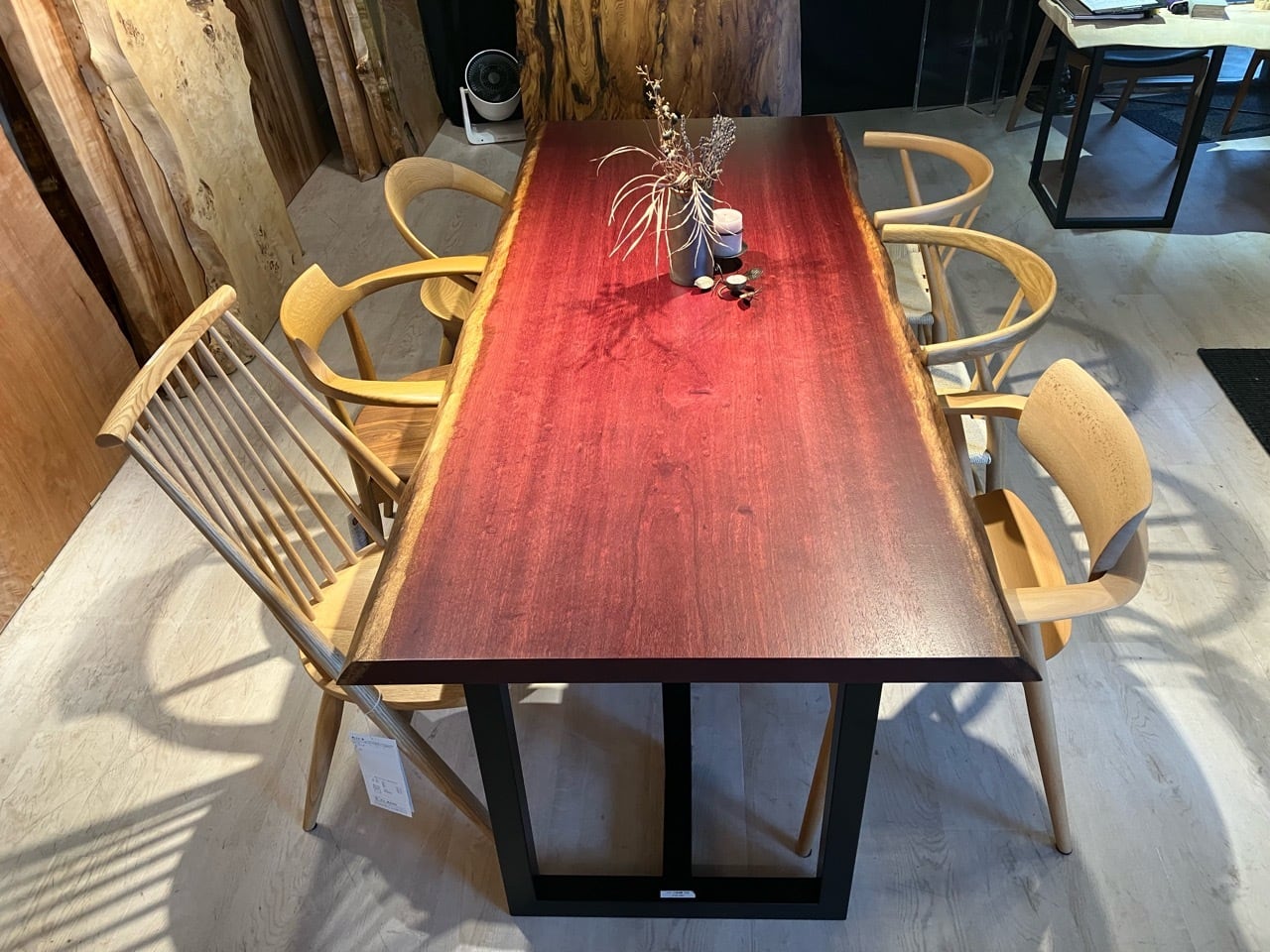 パープルハート_2000×810×46_青山店_テーブル天板/一枚板 231966