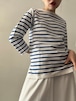 80s Vintage French Navy Striped Tee