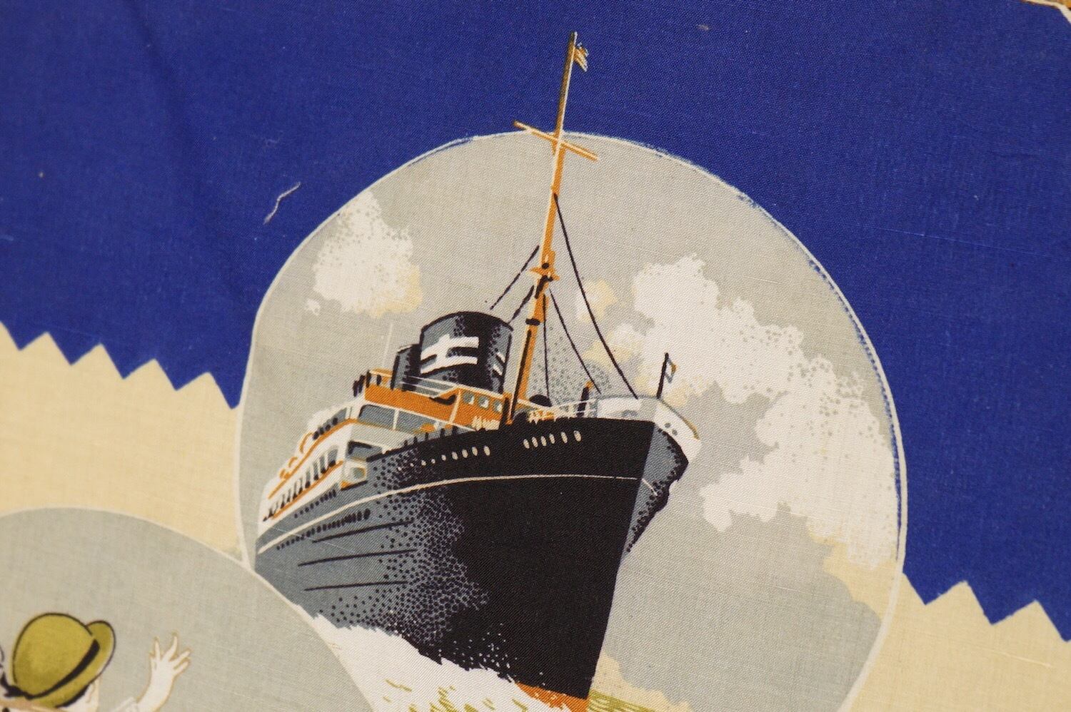 2344G6 面白柄 はぎれ 蒸気機関車 旅客船 自動車 旧車 飛行機 プロペラ