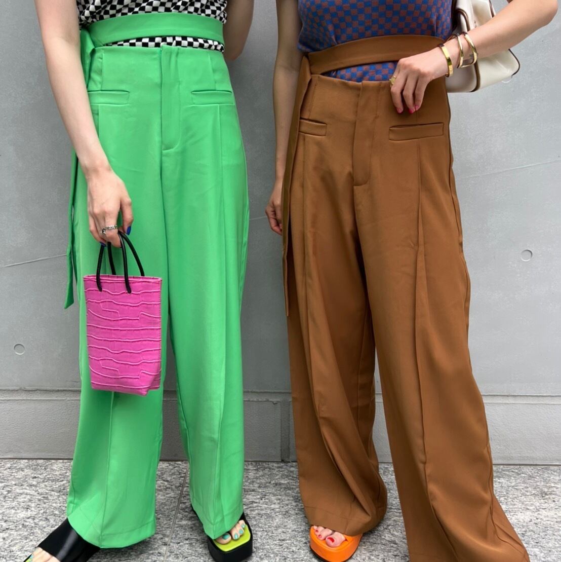 waist strap wide pants_LN01306
