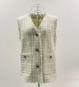 【新】Chris montez(クリス モンテス)クラシックモード・ツイードベスト【K-2203】