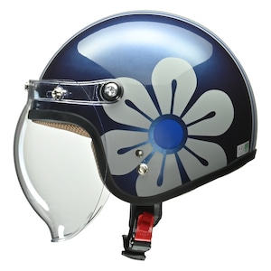 【公式】NOVIA　レディースジェットヘルメット　ネイビー×グレー