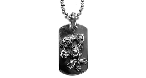 SofferAri Jewelry Large Dog Tag Skulls & N.C. Crosses ソファーアリ日本代理店