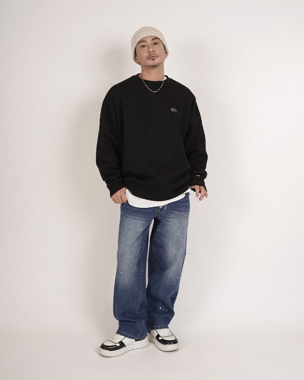 【#Re:room】Rrm HEART EMBROIDERY BIG TRAINER［REC874］