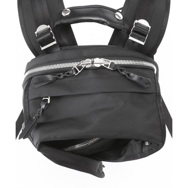 LORINZA　Double Strap Backpack　Black×Silver　LO-STN-BP02 | BEST PACKING STORE