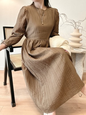 【予約販売】back button onepiece (BROWN)