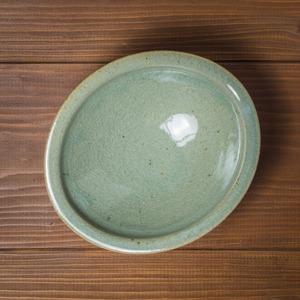 カレー皿 灰釉（たわみ鉢・オーバルボウル・深皿）／SUIYO
