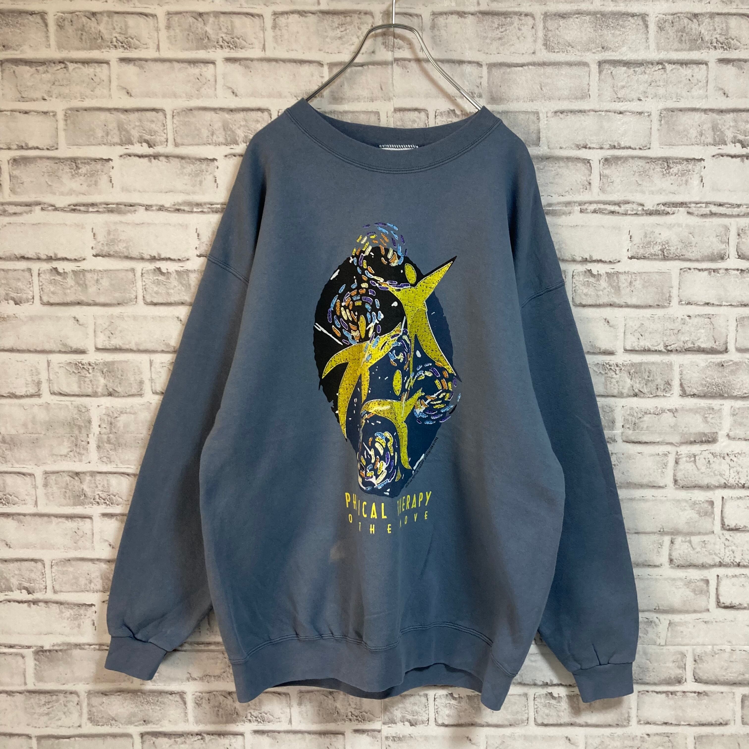 【Lee】L/S Sweat XL 90s Made in USA 企業モノ アート系 スウェット トレーナー USA製 アートプリント 肉厚  アメリカ USA 古着