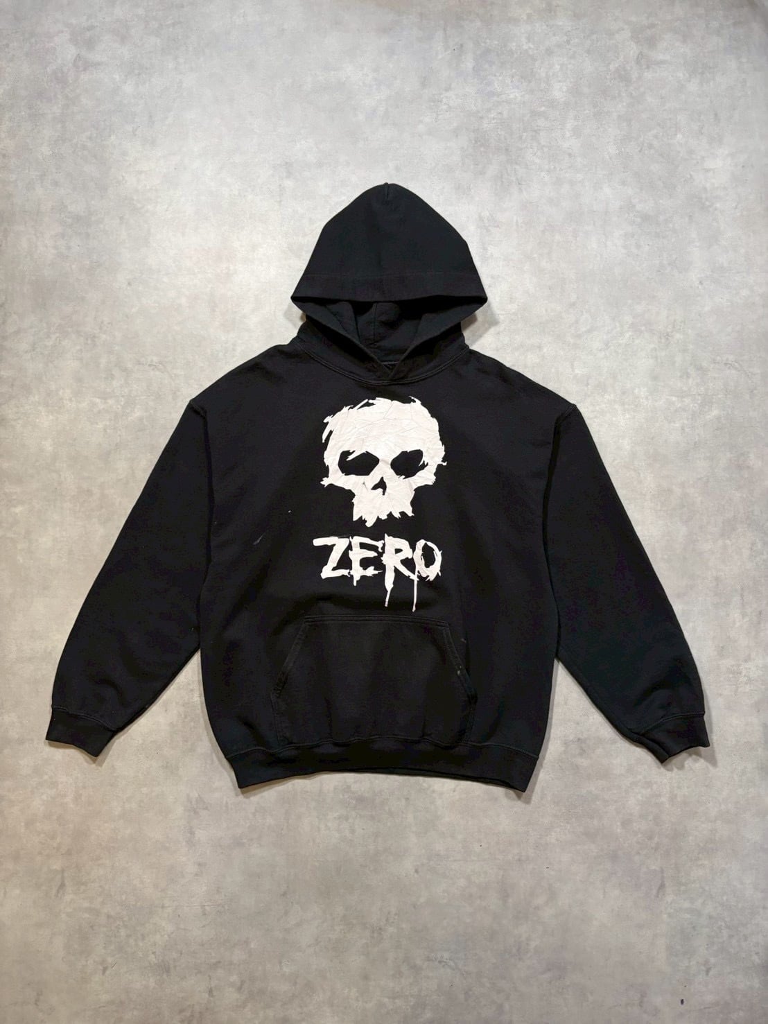 00s OLD STUSSY⁄Cross Bone print Hoodie⁄L相当⁄クロスボーンプリント