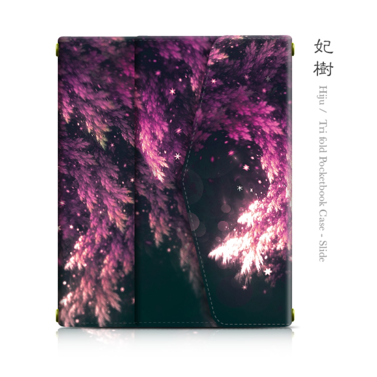Android対応｜妃樹 - 和風 三つ折り手帳型スライド式スマホケース