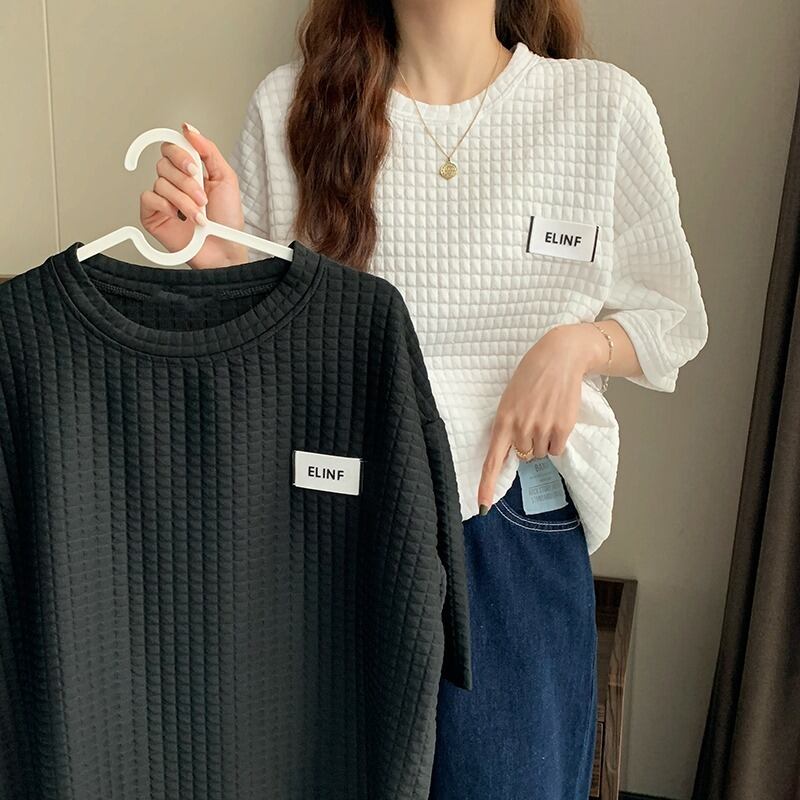 Tシャツ シャツ レディースルーズ薄手ホワイト YY-ファッション87955859803