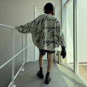 Typo pattern usefull knit/ecru