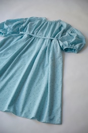 【suie】Polka dot gathered sleeve dress/ポルカドットパフスリーブワンピース(水色×青ドット)
