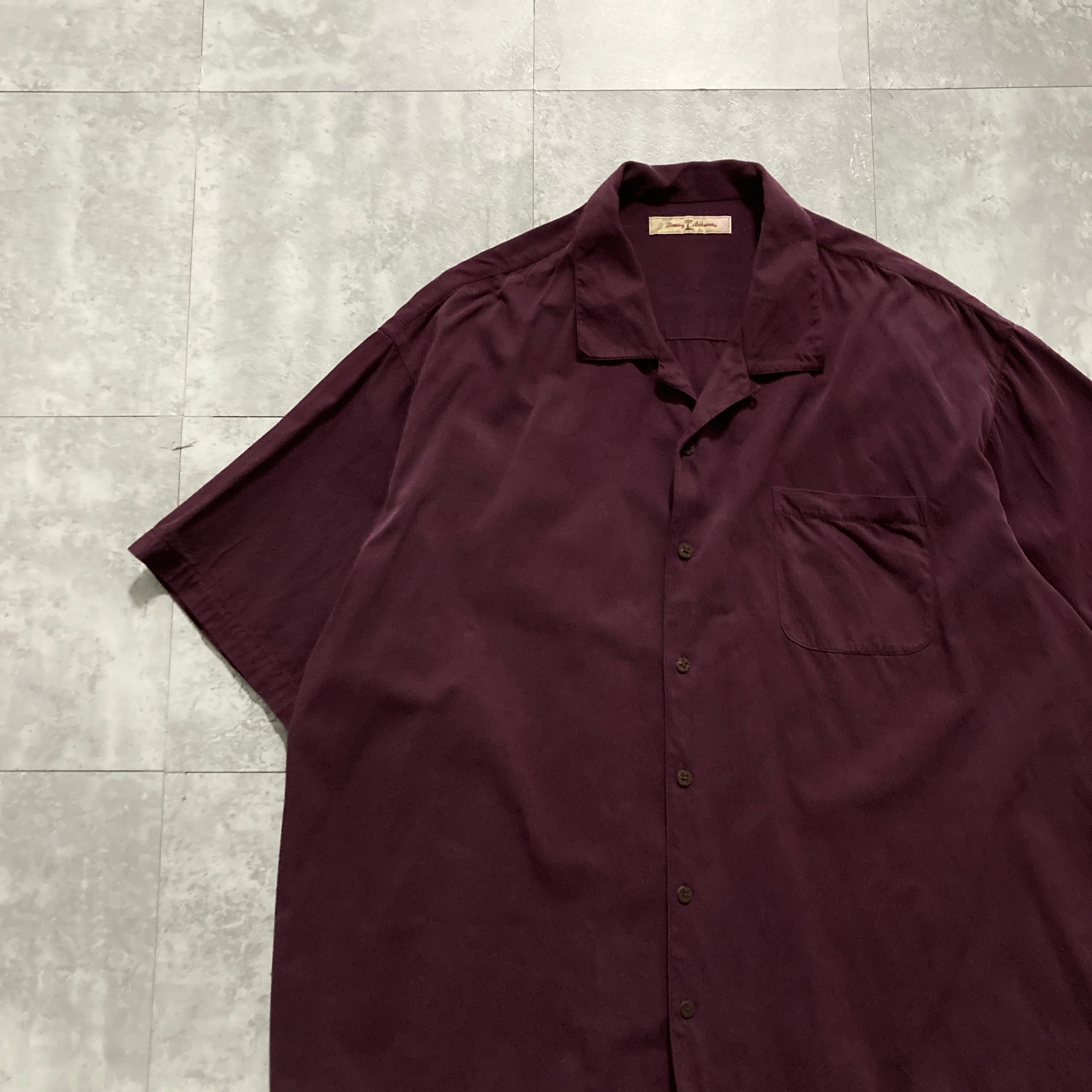 Size.M】Tommy Bahama トミーバハマ シルク100% 総柄 開襟シャツ