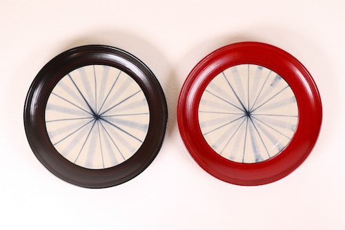 漆陶 リムプレート皿 コマスジ 十草【限定品】