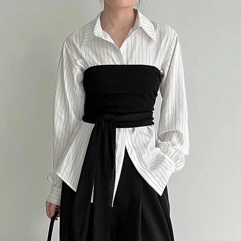 ストライプシャツ&ビスチェ 233040