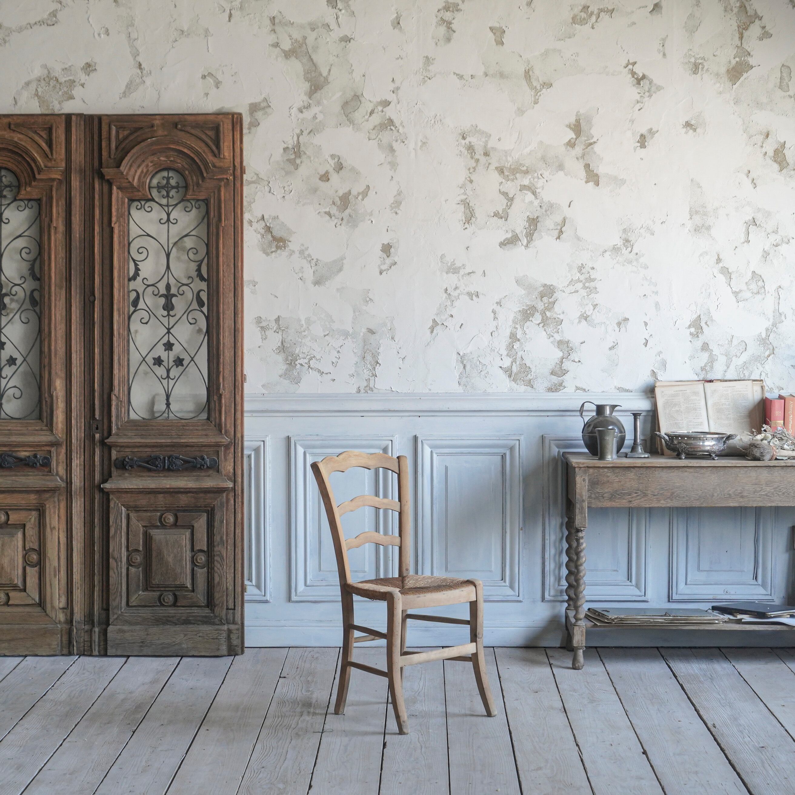 チェア/アンティークチェア/ラッシュシート/ウォールナット/剥離/椅子