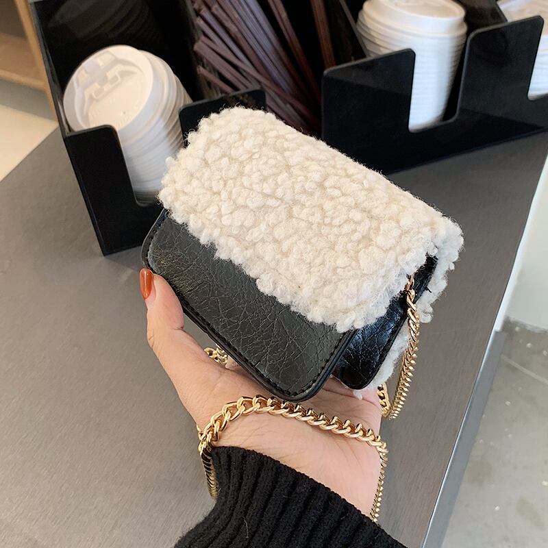 スタイルオータムウィンターチェーン ミニ 秋物 冬物 スクウェア メッセンジャーバッグ 手作りハンドバック20853747299