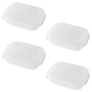 【新着特価】マーナ(marna) 極 冷凍ごはん容器 大 (web限定マットクリア/べたつきを防ぐ すのこ付き/電子レンジ) 食洗機対応 ご飯 御飯 冷凍ごはん 保存容器 (ムラなく解凍) ごはん冷凍保存容器 BPAフリー 4個入り R551CL