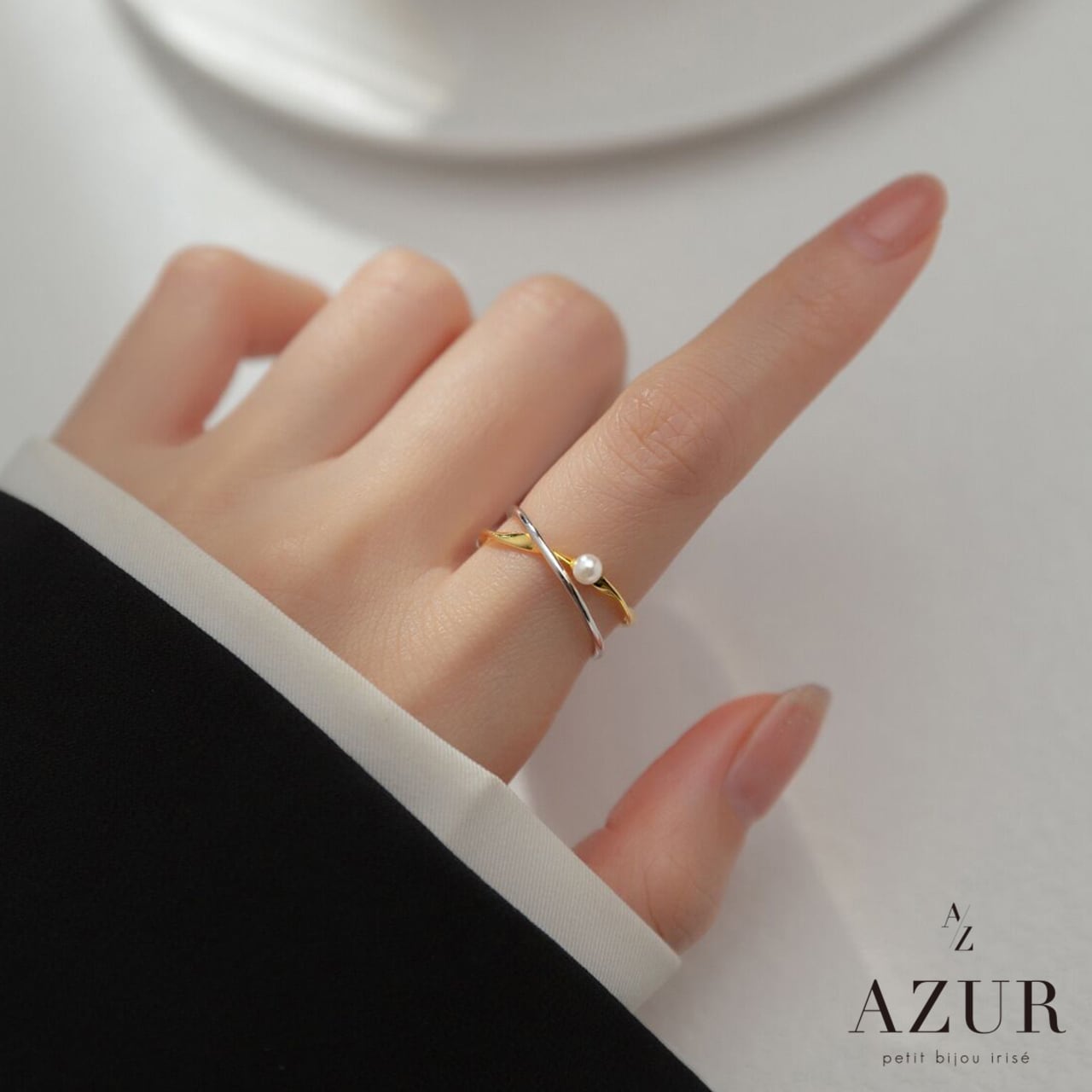 ゴールドクロスパールリング | AZUR Tokyo（アズールトーキョー）