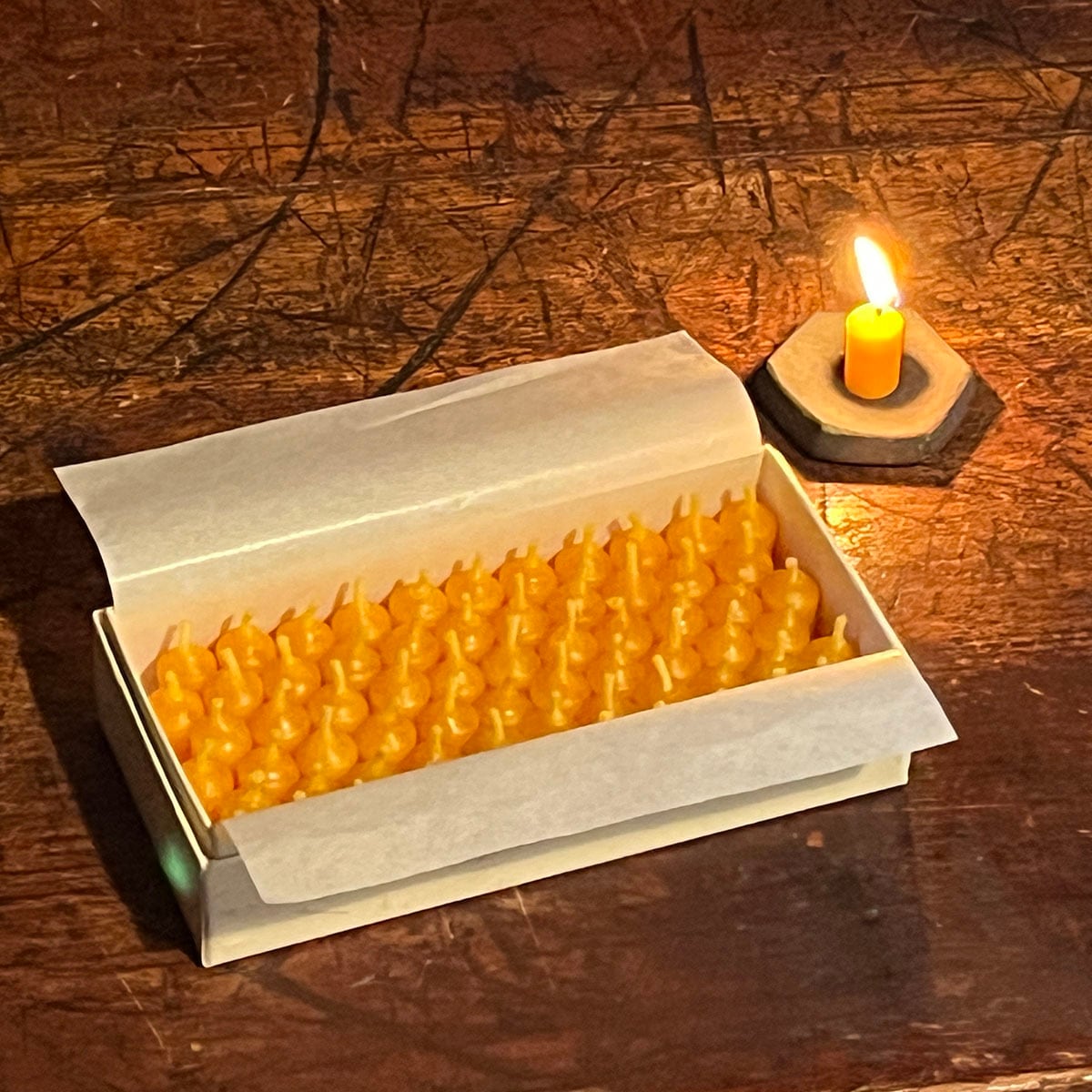 【キャンドル瞑想】S3-25-66 ストレート 13×25mm 66本入り 30分点灯 蜜蝋キャンドル