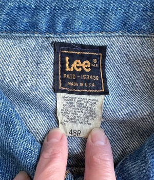 -Lee- Vintage 80s 48R Denim Jacket