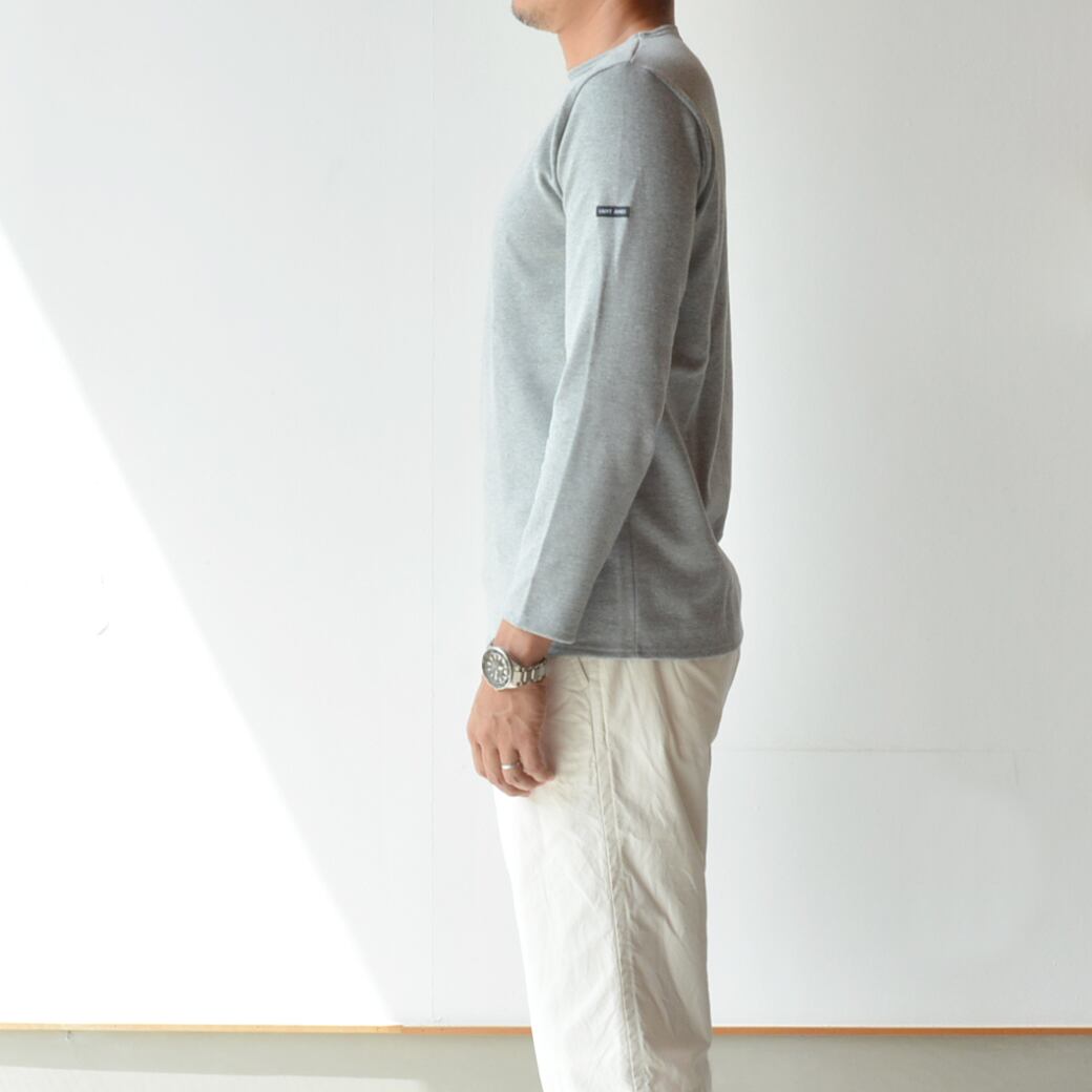 セントジェームス SAINT JAMES 無地ボートネックシャツ(OUESSANT)GRIS