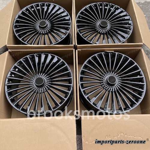 21インチ 新品グロス ブラック マルチスポーク ホイール メルセデスベンツ W222 S クラス LI-2337