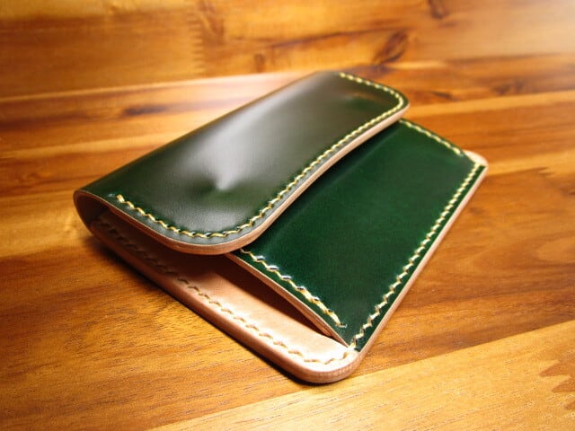 カードも入る コインケース レーデルオガワ コードバン グリーン カードも入る コインケース レーデルオガワ コードバン グリーン