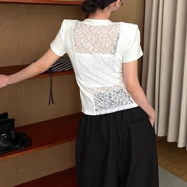 Back Lace T-shirt 01315