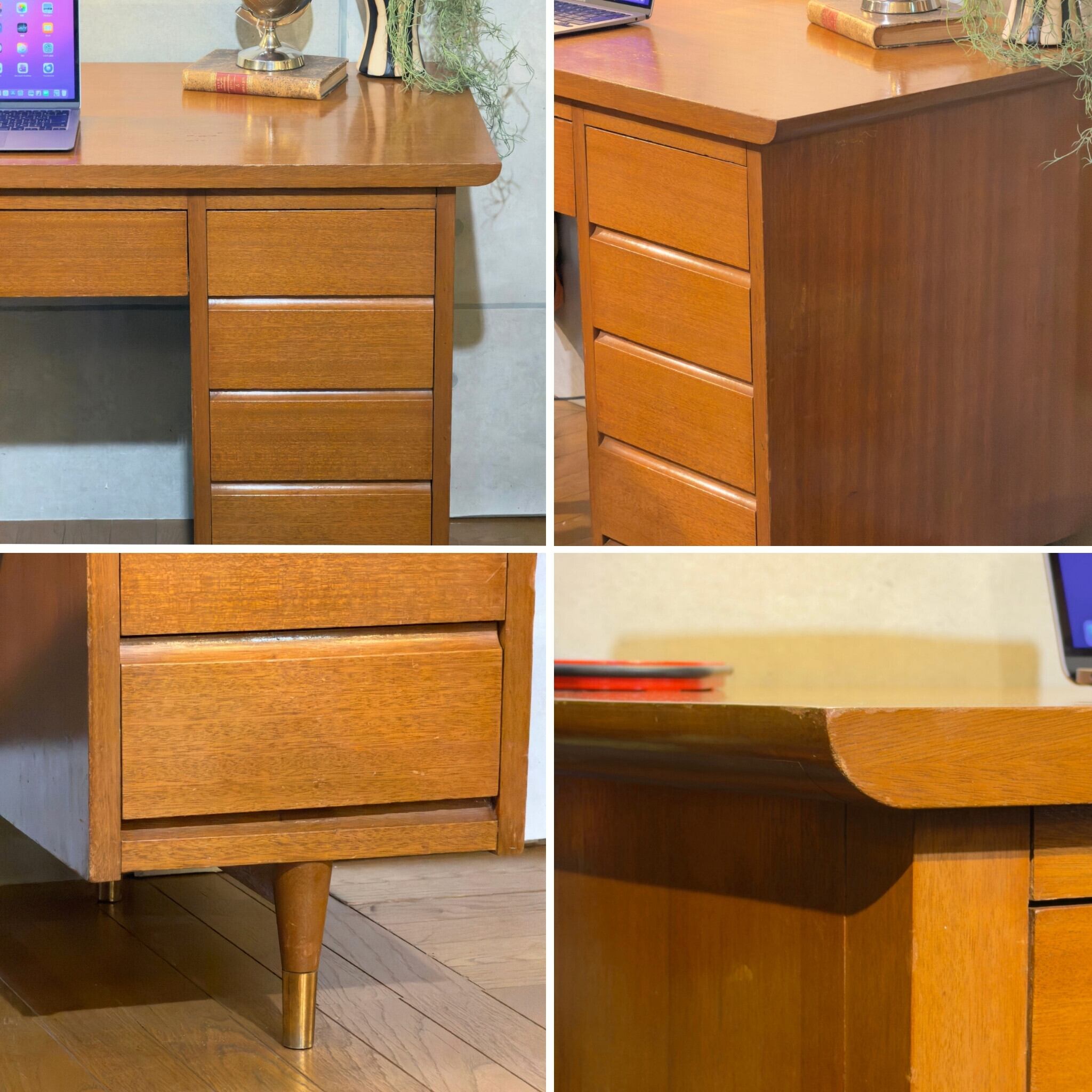 VINTAGE】Japanese Mid-Century One-Pedestal Desk / ジャパン