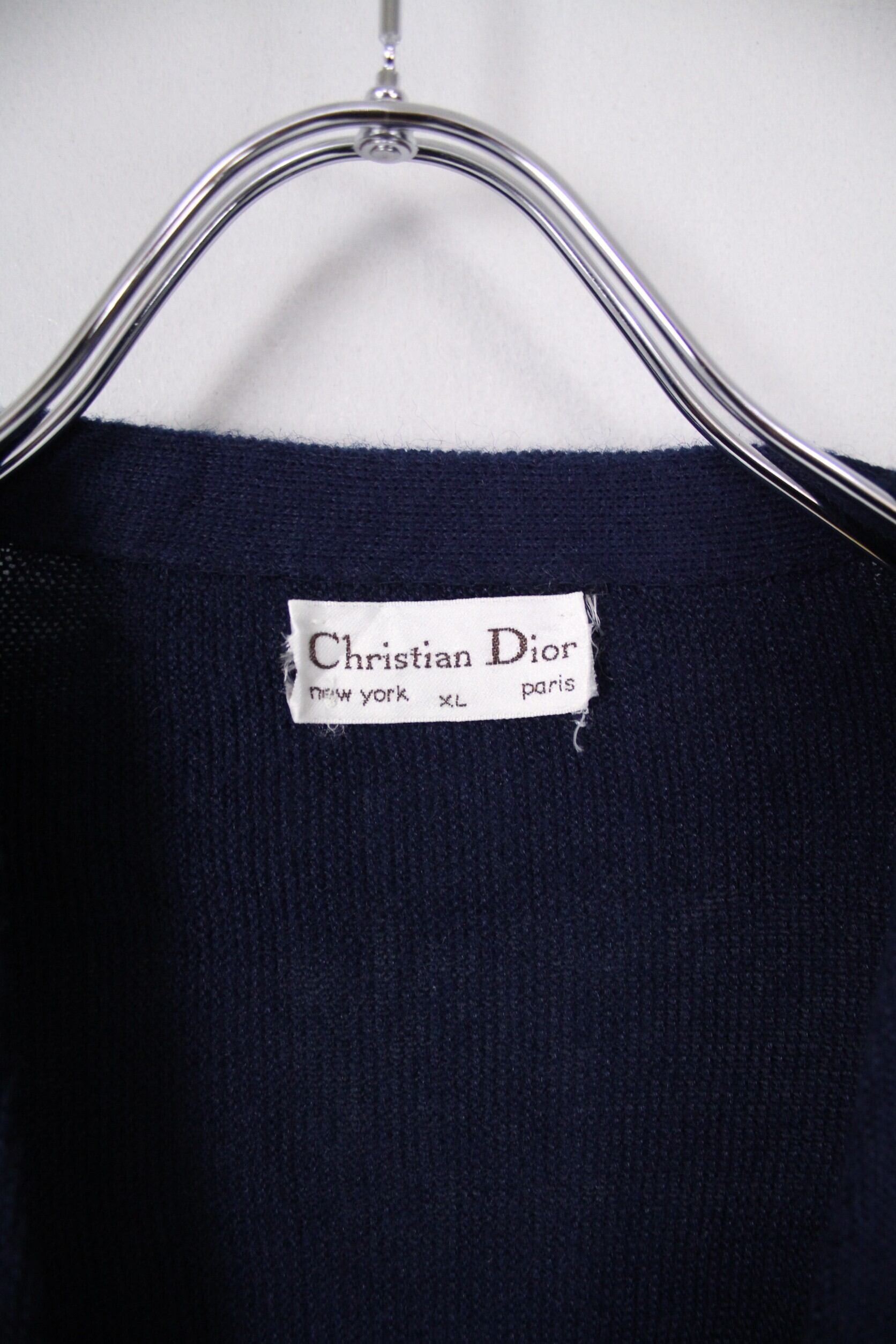 Christian Dior オーバーサイズ ニットカーディガン ネイビー【OT-4038