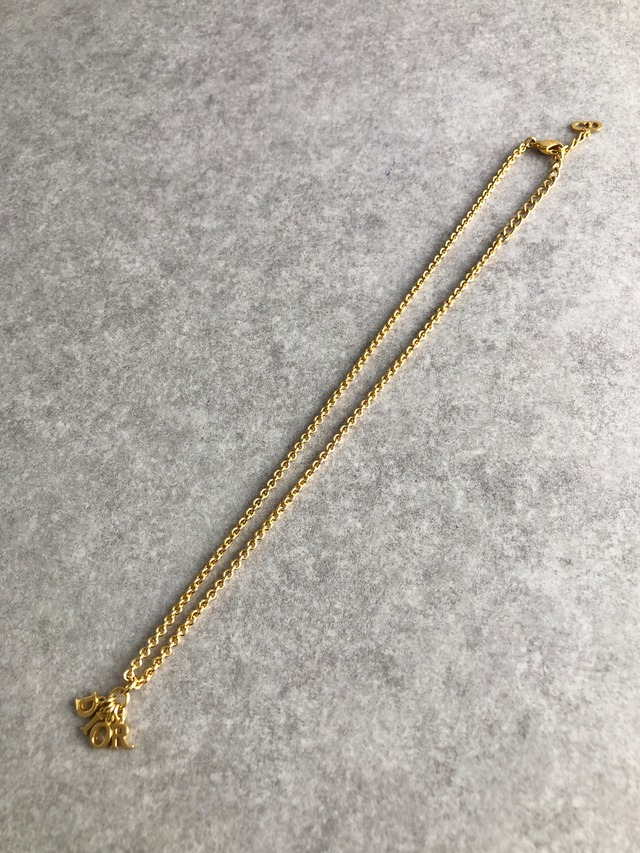 Christian Dior クリスチャン ディオール ネックレス シルバー ロゴ チャーム vintage ヴィンテージ オールド awfb7p