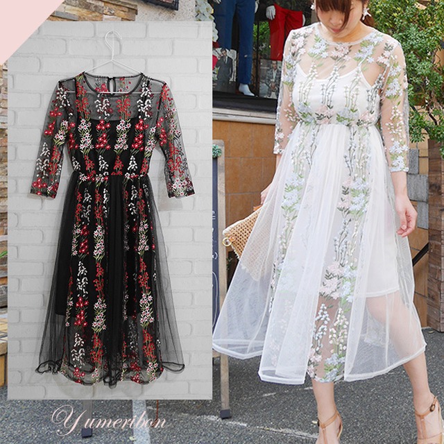 ★SALE★yumeribon刺繍ドレスワンピース【公式】